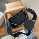 Black Casual Daily Letters Patchwork Zipper Embossed Bags