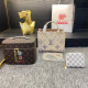 Brown Casual Vacation Plaid Letters Zipper Embossed Bags