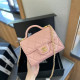 Pink Casual Street Solid Color Patchwork Metal Accessories Trim Bags