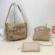 Light Brown Street Daily Letters Patchwork Chains Weave Bags