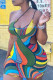 Multicolor Fashion Sexy Print Hollowed Out Backless Spaghetti Strap Sleeveless Dress