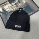 Black Daily Letters Patchwork Weave Hat