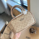 Apricot Casual Daily Letters Patchwork Zipper Contrast Bags