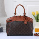 Red-brown Street Letters Patchwork Zipper Bags