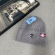 Grey Casual Street Letters Embroidered Weave Hat
