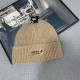 Light Coffee Daily Letters Patchwork Weave Hat
