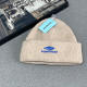 Apricot Casual Daily Letters Embroidered Weave Hat