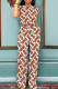White Orange Casual Letters Pocket Patchwork O Neck Short Sleeve Two Pieces