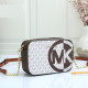 White Coffee Street Letters Patchwork Zipper Bags