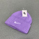 Light Purple Street Daily Letters Embroidered Weave Hat