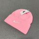 Fluorescent Pink Street Daily Letters Embroidered Weave Hat
