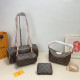 Brown Casual Daily Letters Patchwork Chains Contrast Bags