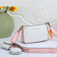 White Pink Street Letters Patchwork Zipper Bags
