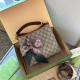 Khaki Street Daily Letters Patchwork Metal Accessories Trim Contrast Bags