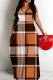 Orange Sexy Casual Print Backless Spaghetti Strap Long Dresses