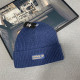 Tibetan Blue Daily Letters Patchwork Weave Hat