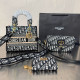 Black Casual Street Letters Patchwork Metal Accessories Trim Contrast Bags