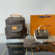 Brown Street Daily Letters Patchwork Zipper Contrast Bags