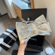 Silver Street Daily Bow Patchwork Metal Accessories Trim Bags