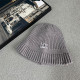 Grey Casual Daily Letters Patchwork Weave Hat