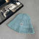 Blue Casual Daily Letters Patchwork Weave Hat