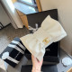 White Street Daily Bow Patchwork Metal Accessories Trim Bags