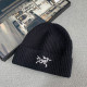 Black Casual Daily Letters Embroidered Weave Hat