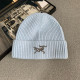 Sky Blue Casual Daily Letters Embroidered Weave Hat