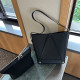 Black Casual Street Letters Patchwork Zipper Bags