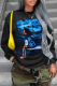 Black Casual Cartoon Print O Neck Tops