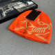 Orange Casual Street Letters Embroidered Weave Contrast Hat