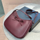 Burgundy Street Daily Solid Color Bow Decor Zipper Bags