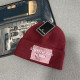 Burgundy Street Sportswear Letters Embroidered Weave Hat