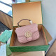 Pink Street Daily Letters Patchwork Metal Accessories Trim Texture Bags