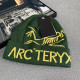 Ink Green Casual Street Letters Embroidered Weave Contrast Hat