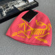 Rose Red Casual Street Letters Embroidered Weave Contrast Hat