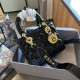 Black Daily Celebrities Solid Color Metal Accessories Trim Texture Bags