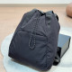 Black Casual Street Solid Color Draw String Patchwork Contrast Adjustable Bags