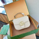 White Street Daily Letters Patchwork Metal Accessories Trim Texture Bags