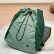 Green Casual Street Solid Color Draw String Patchwork Contrast Adjustable Bags