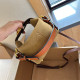 Yellow Brown Casual Daily Letters Metal Accessories Trim Zipper Embossed Bags