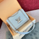 Sky Blue Casual Street Letters Metal Accessories Trim Chains Texture Bags