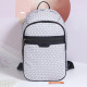 White Daily Letters Patchwork Zipper Bags