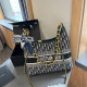 Blue Street Daily Letters Embroidered Patchwork Chains Contrast Bags