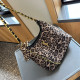 Leopard Print Street Daily Leopard Patchwork Metal Accessories Trim Chains Bags