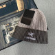 Grey Casual Street Letters Embroidered Weave Contrast Hat