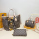 Apricot Street Daily Letters Patchwork Zipper Contrast Bags