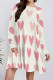 White Pink Casual Print Pocket Patchwork O Neck A Line Dresses