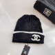 Black Casual Street Letters Weave Contrast Hat