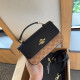 Black Casual Street Letters Patchwork Contrast Bags